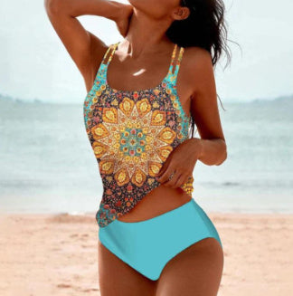 Bikini Beach Print Suspender Swimsuit Suit 175dbcc3 d7fd 48ae bc66 5a5370365acc