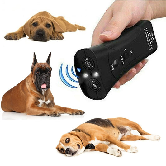 3-in-1 Anti Barking Dog Training Device Ultrasonic Dog Training Repeller  LED Flashlight - HD Wireless Product #1