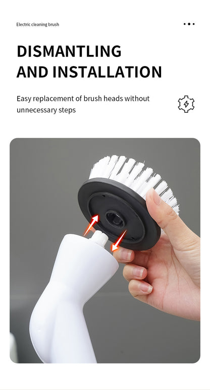 Six in one wireless electric cleaning brush long handle