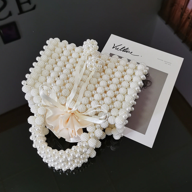 French niche bayberry ball hand-woven bag beaded bag pearl bag dinner handbag 1773586798987