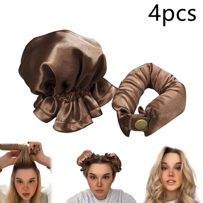 New Heatless Curl Stick With Cloth Cover Cute Ball Head Hair Curler Headband Hair Rollers Wave Form Curling Rod Hair Style To