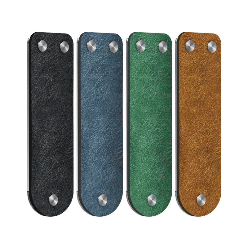 Multifunctional Leather Mobile Phone Ring Bracket Car - 图片 3