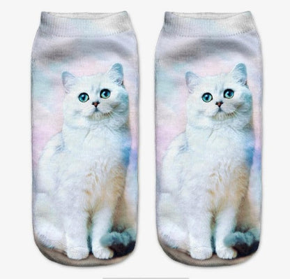 Popular Funny Unisex Short Socks 3D Cat Printed Anklet Socks Casual Socks 1787149678251