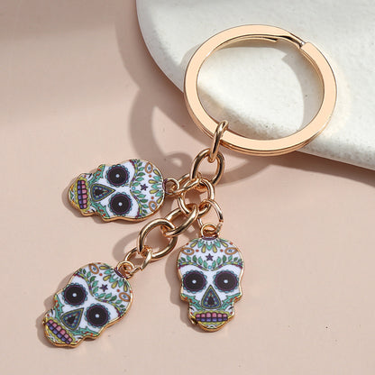 Hot Selling Dripping Oil Alloy Colorful Owl Ladybug Dark Flower Ghost Face Keychain Bag Ornaments 178ba1df 6d54 45a6 99b7 d4e