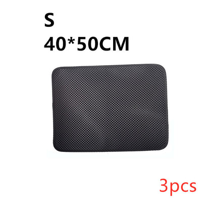 Double Layer Litter Cat Bed Pads Pet Cat Litter Mat Trapping Pets Litter Box Mat Pet Product Bed For Cats House Clean Mat 179