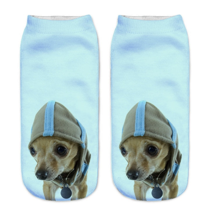 Popular Funny Unisex Short Socks 3D Cat Printed Anklet Socks Casual Socks 1799049220659