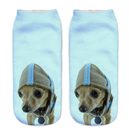 Popular Funny Unisex Short Socks 3D Cat Printed Anklet Socks Casual Socks 1799049220659