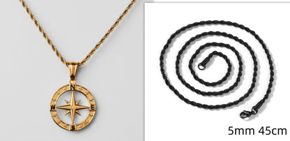 Stainless Steel Compass Circular Necklace 17a56555 8dd0 4d4d 9a48 29b460b12451