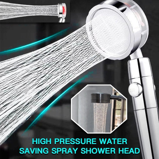Propeller Driven Shower Head With Stop Button And Cotton Filter Turbocharged High Pressure Handheld Shower Nozzle 17b5ce7c 3d