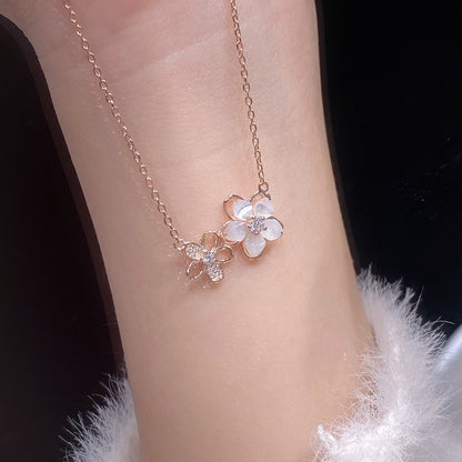 Shell Cherry Blossom Necklace Female Spring And Summer Romantic Sweet Girl Flower Clavicle Chain 17c1ff29 55ae 434d a15b d9d8