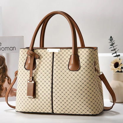 New Printed Tote Portable Shoulder Crossbody Women's Bag Middle-aged Lady Mother High Sense 17d2a601 ede4 4b8d a4d6 20953a6c4
