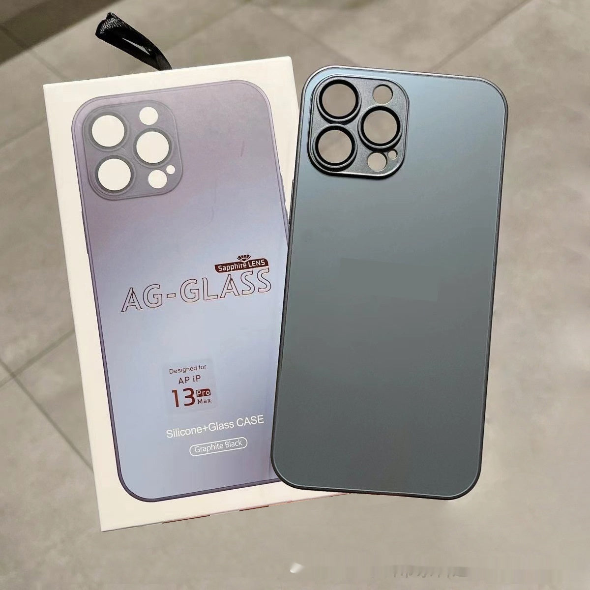 Frosted Glass Primary Color Comes With Lens Protector Phone Case - 图片 3