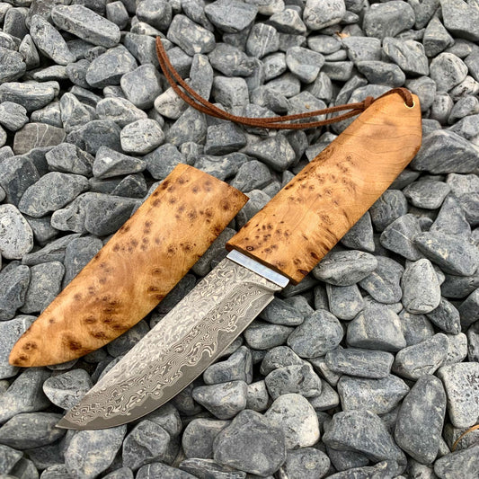 Outdoor Camping Forging Damascus Pattern Steel Short Knife 17f5adb4 2563 4de9 bab5 e50271a15217