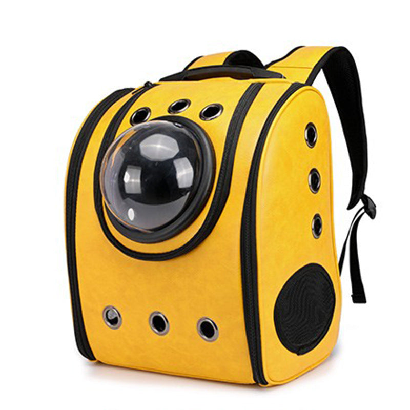 Leather pet carry backpack capsule 18058467709710