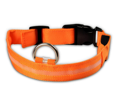 Nylon LED Pet Dog Luminous Collar Night Safety Flashing Glow in Dark Dog Cat Leash Adjustable Pet Supplies 1809667867230