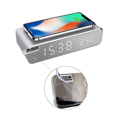 Wireless Charging Time Display Thermometer Alarm Clock - 图片 2