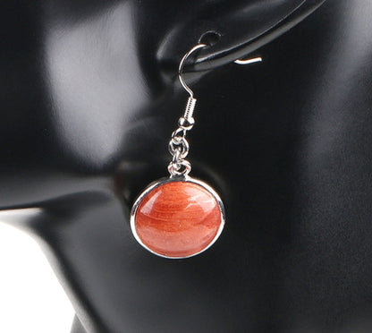 Natural stone crystal earrings 1810123773641