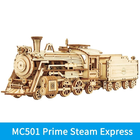 Robotime 3D Wooden Puzzle Prime Steam Express Model DIY Kit Puzzle Toy 1810907468923146240