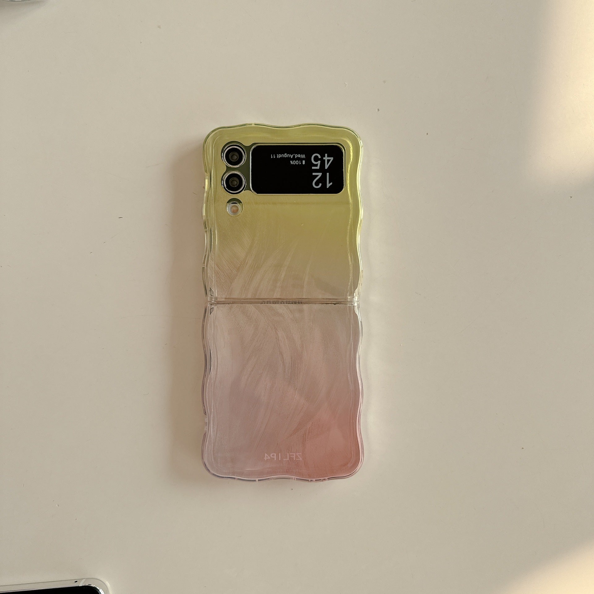 Feather Yarn Gradient Multicolor Zflip6 Folding Phone Case - 图片 7