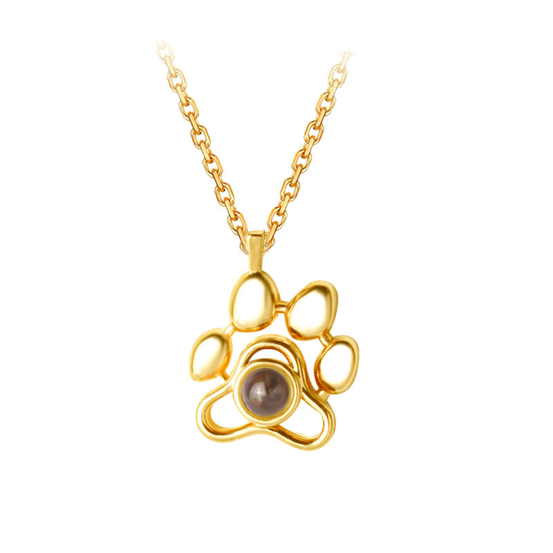 Projection cat paw necklace 1813326527546