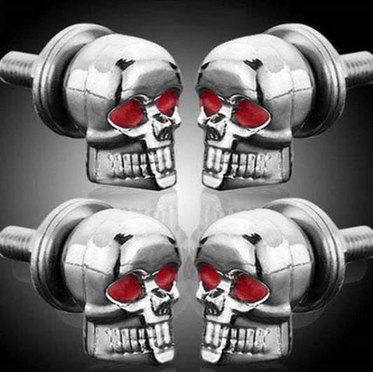 Motorcycle modification parts modified retro classic skull decorative screw plate 1817558439226