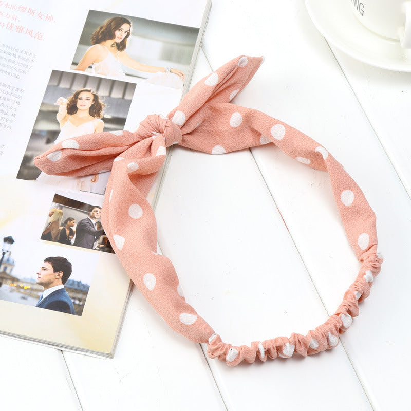 Big bow tie bunny ears headband 1822469101043