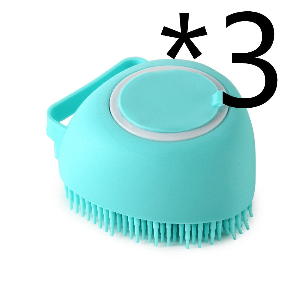 Silicone Dog Bath Massage Gloves Brush Pet Cat Bathroom Cleaning Tool Comb Brush For Dog Can Pour Shampoo Dog Grooming Suppli