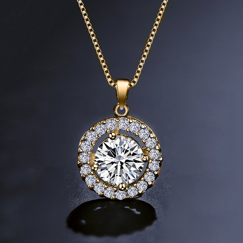 Korean version of the classic simple female round necklace 1830885235535
