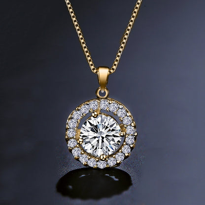 Korean version of the classic simple female round necklace 1830885235535
