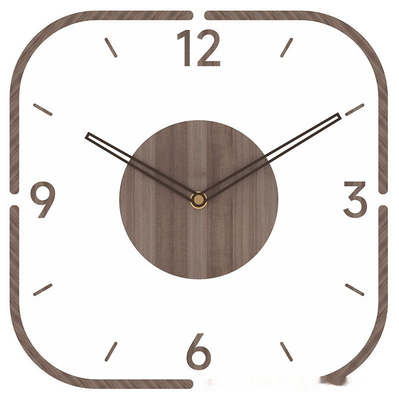 Creative Transparent Wooden Frame Wall Clock - 图片 5