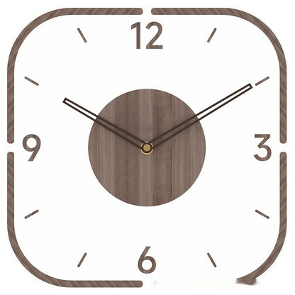 Creative Transparent Wooden Frame Wall Clock - 图片 5