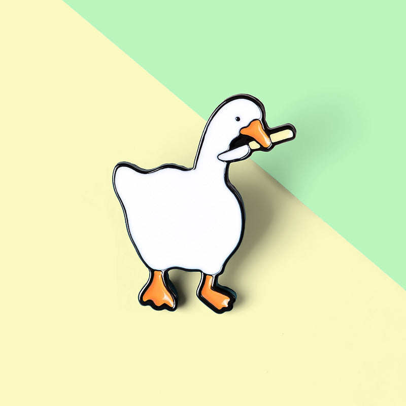 Untitled Goose Game Fun Game Big Goose Brooch 1832410261322