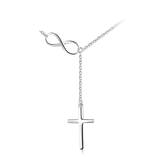 Cross s925 sterling silver female low-cut necklace 1832977606955