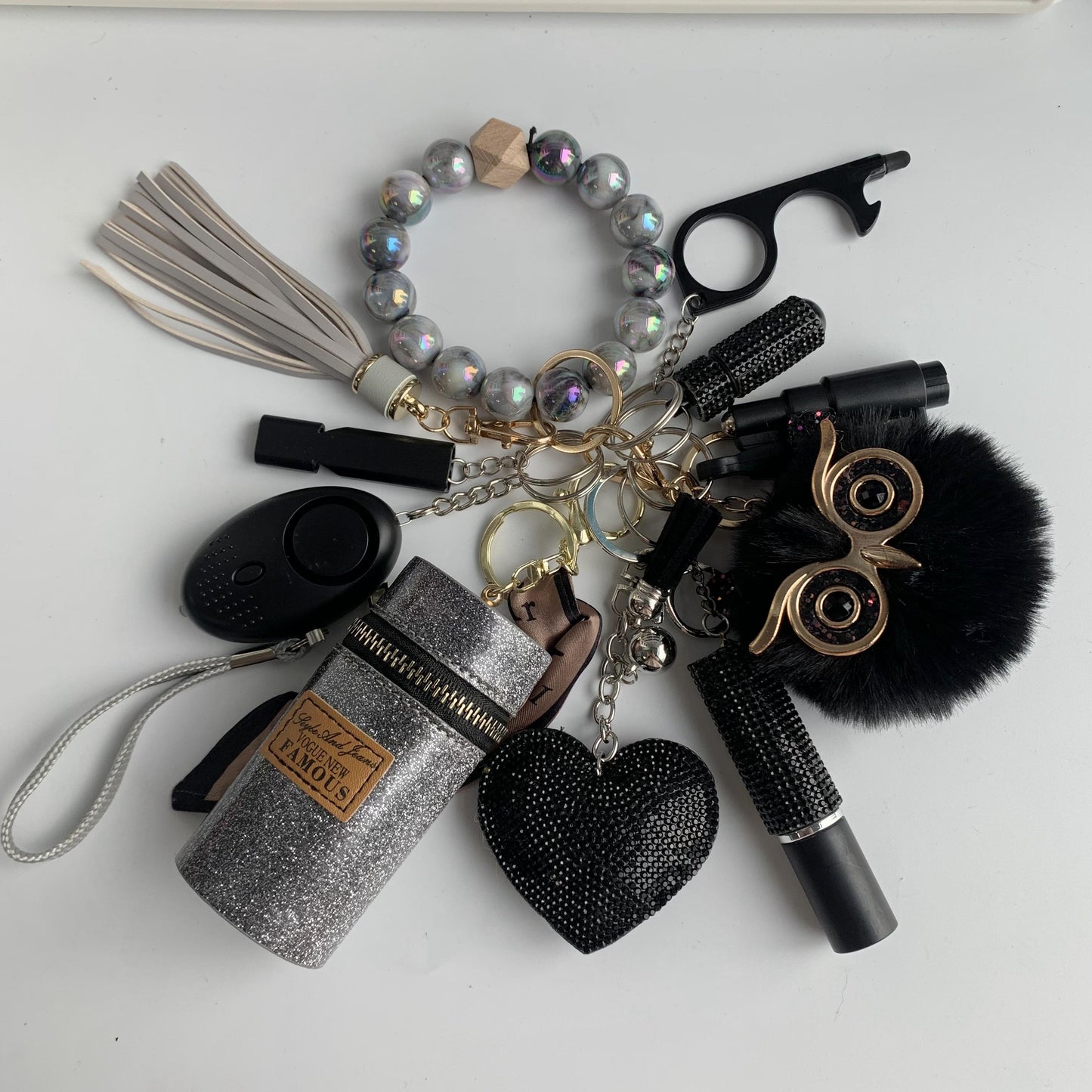 Whistle Alarm Window Breaker Keychain Set 1834548265543274496
