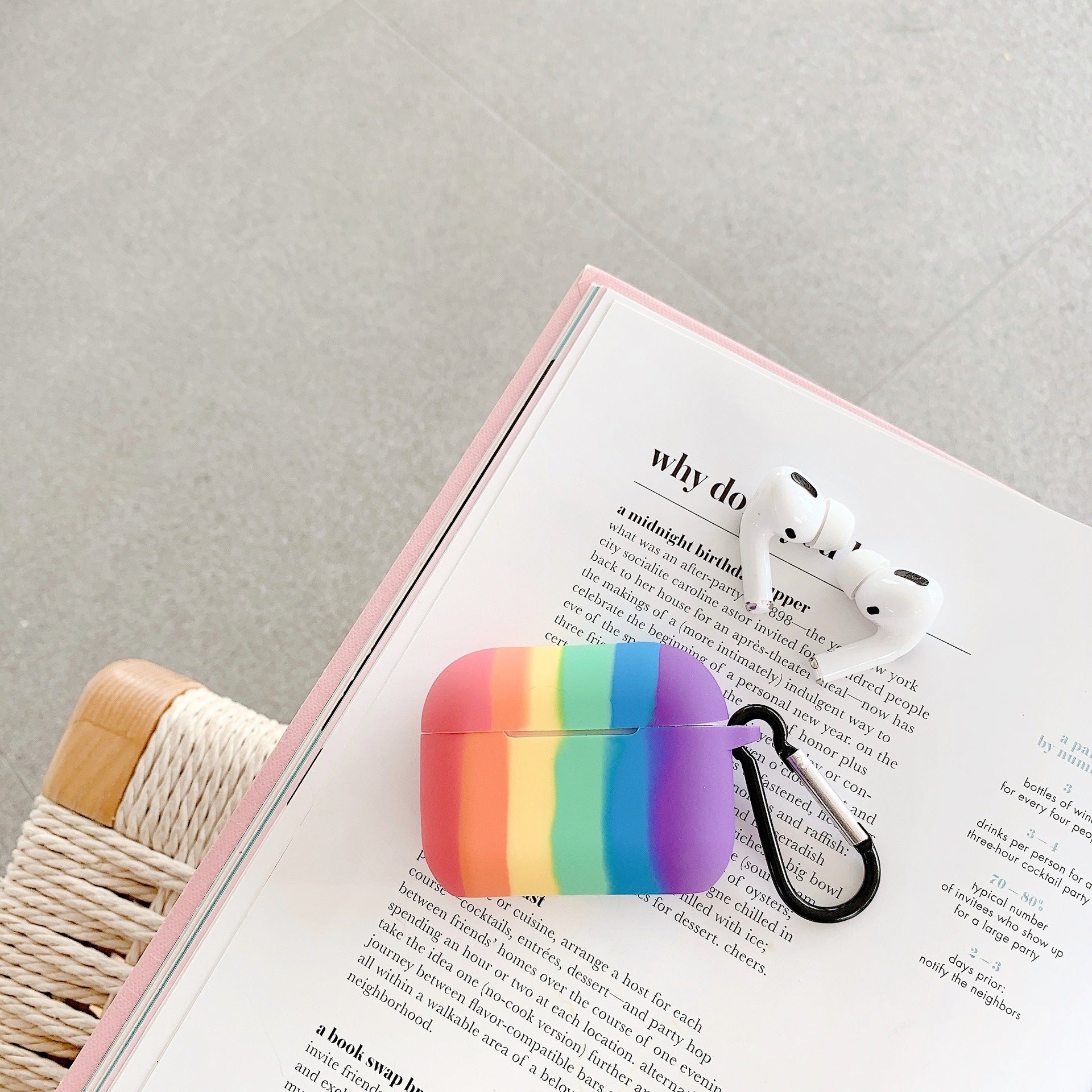 Compatible with Apple, Rainbow silicone protective sleeve 1838871383483