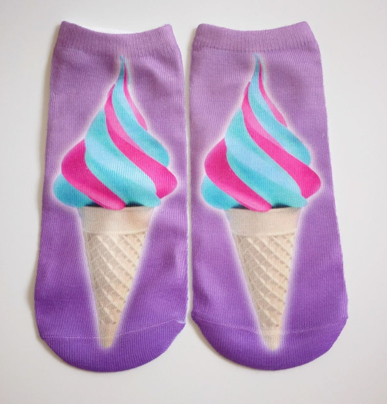 Popular Funny Unisex Short Socks 3D Cat Printed Anklet Socks Casual Socks 1842814863480