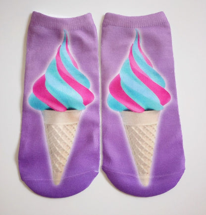 Popular Funny Unisex Short Socks 3D Cat Printed Anklet Socks Casual Socks 1842814863480
