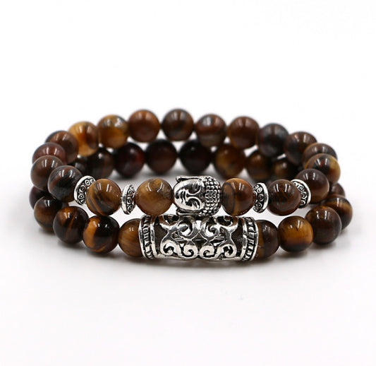 Natural stone set bracelets beads energy volcanic stone tiger eye beads bracelet 1843044800817
