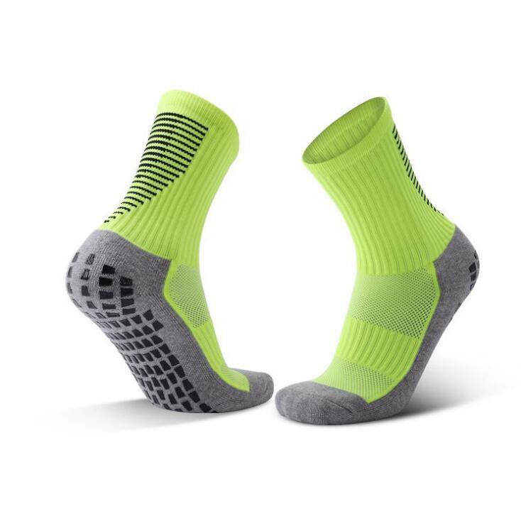 Sports man in striped football socks 1843071927093