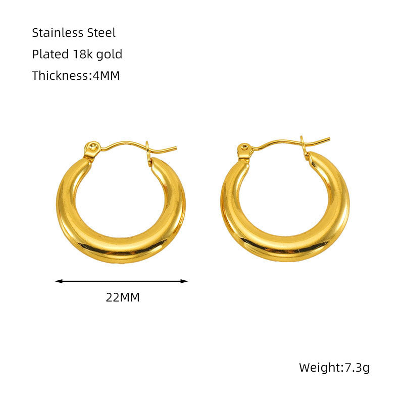 Titanium Steel Round Twist Stud Earrings High Sense 184330b1 d3a4 4387 910b 2a2d3f4b1a55