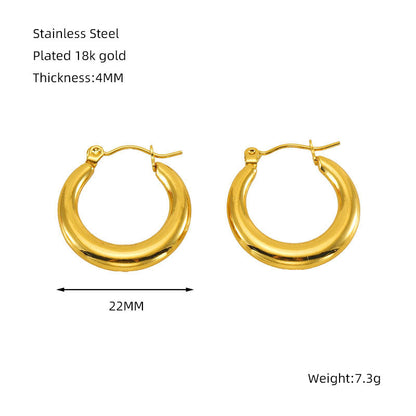 Titanium Steel Round Twist Stud Earrings High Sense 184330b1 d3a4 4387 910b 2a2d3f4b1a55