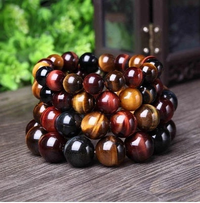 Tiger Eye Bracelet Natural Crystal Stone Buddha Bead Bracelet 1845625121398
