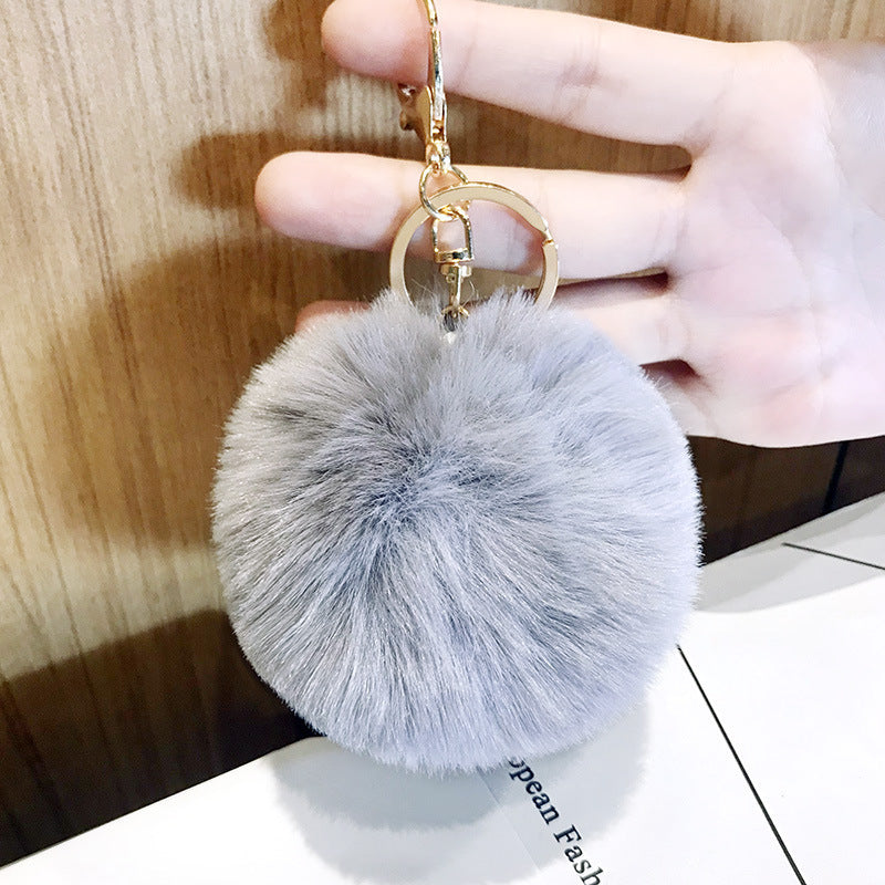 Imitated lazy rabbit fur ball car keychain pendant 1846962816009