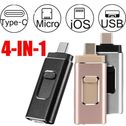 Compatible With Apple, 4 In 1 Stick For IPhoneAndroid Type C Usb Key - 图片 1