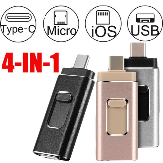 Compatible With Apple, 4 In 1 Stick For IPhoneAndroid Type C Usb Key - 图片 1