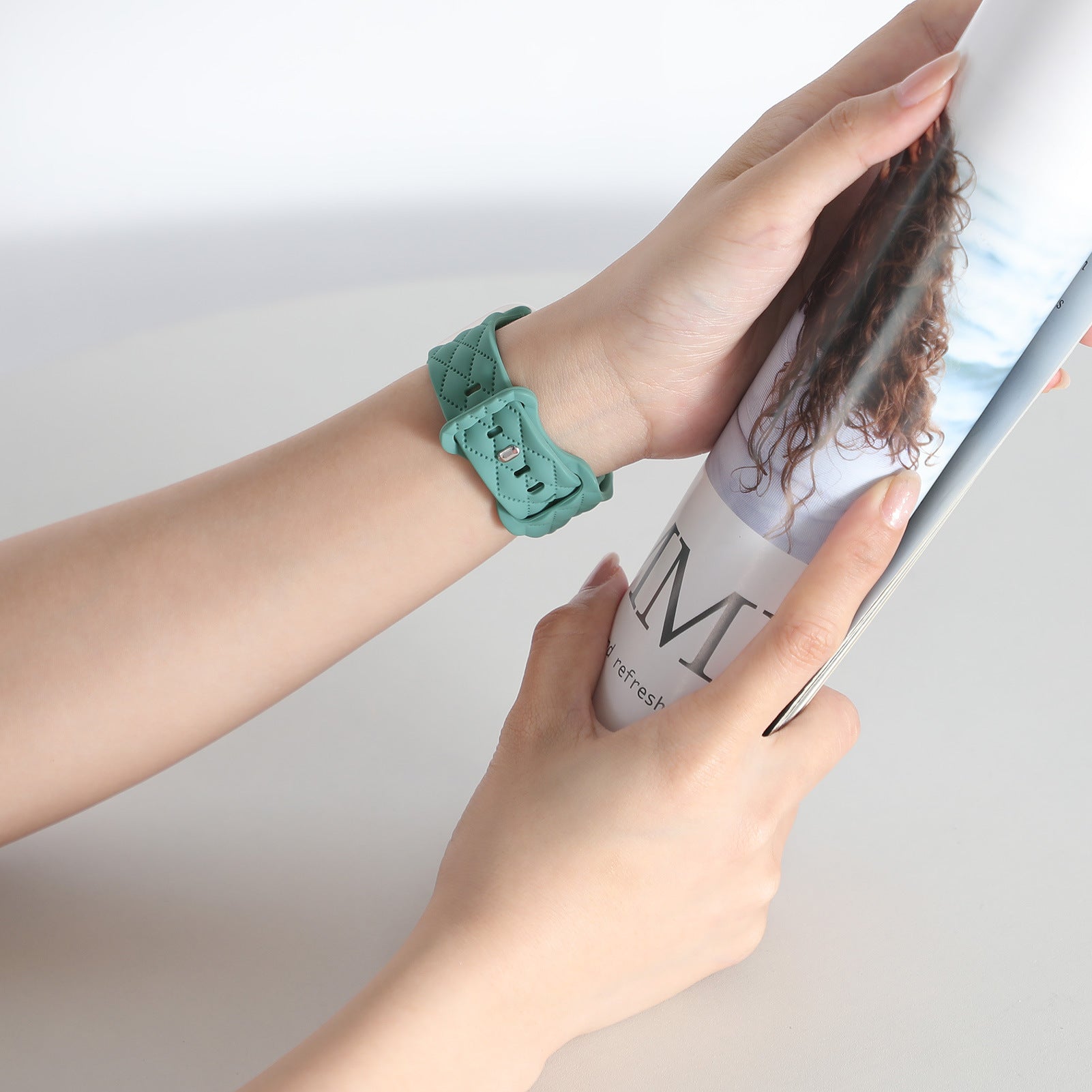 For Watch S9 Texture IwatchS8ULTRAL Silicone Butterfly Buckle Strap 184d2403 4267 4984 b84b a93d322d723d