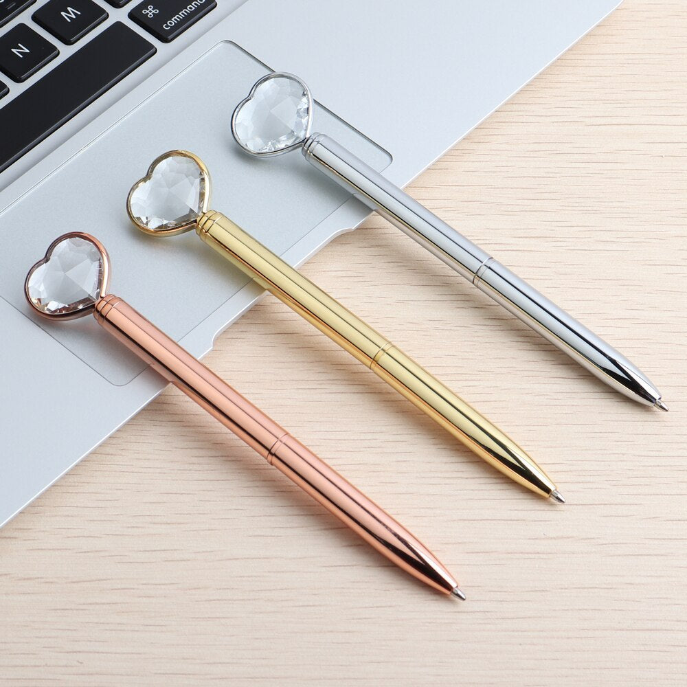 Creative Crystal Love ball diamond metal pen - 图片 3