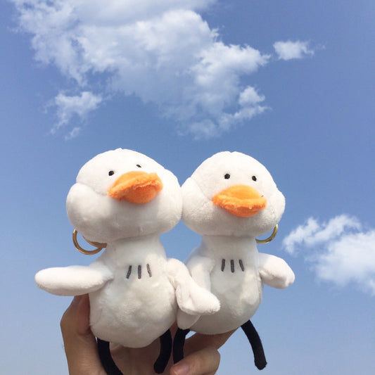 Little white duck plush pendant 1854114675827