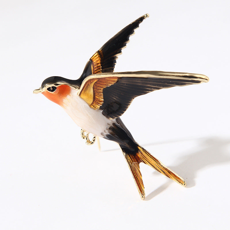 Alloy Diamond Color Swallow Brooch 1854870504758