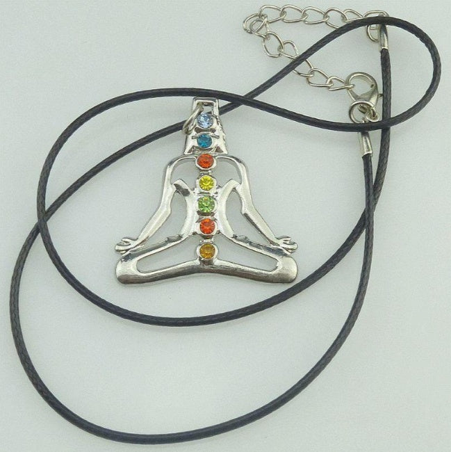 Yoga meditation Buddha statue necklace 1857107891187
